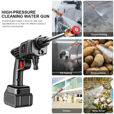 200W-50Bar-Cordless-High-Pressure-Car-Washer-Spray-Water-Gun-20000mAh-Battery-Foam-Generator-Car-Washing-4