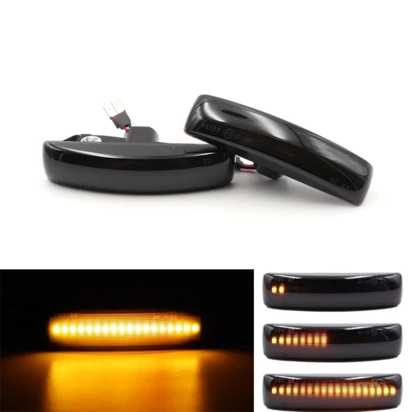 2X LED Turn Signal Dynamic Side Marker Lamp Repeater Indicator Light For Land Rover Discovery 3 4 Defender Range Rover Sport