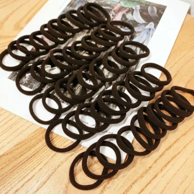 50-100pcs-Black-Hair-Bands-for-Women-Girls-Hairband-High-Elastic-Rubber-Band-Hair-Ties-Ponytail-4