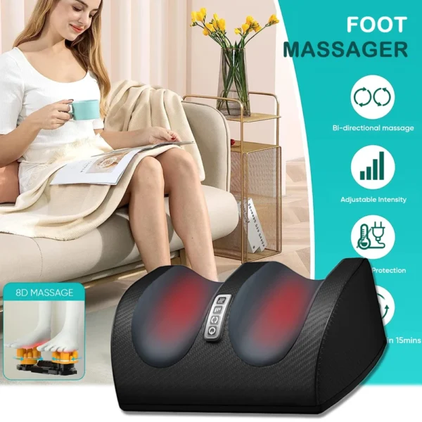 Foot Massager Machine Shiatsu Foot Electric Calf Massager With Heat Rolling Massage For Relaxation Treatment Muscles Pain Relief