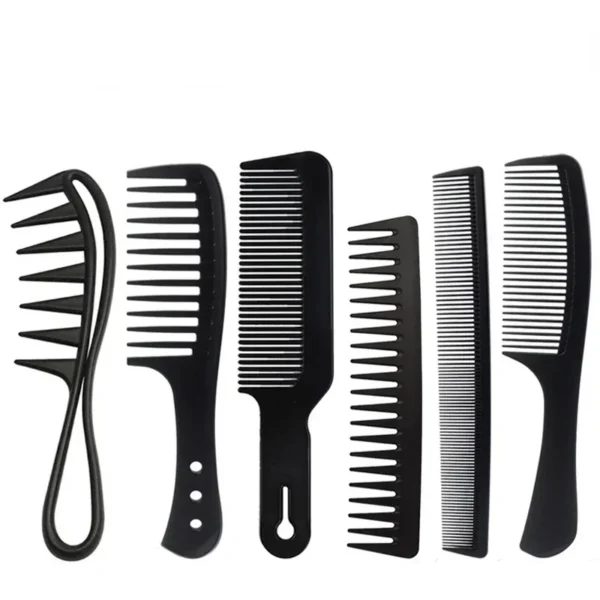 Hair Comb Black Cut Comb Barbershop Hair Salon Apple Comb Wide Tooth Push Edge Men's Hair Tools Barber Accessories