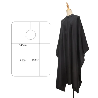 Hairdressing-Coat-Silicone-Neckline-Waterproof-Hairdress-Gown-Buckle-Haircut-Cloth-Barbershop-Black-Cape-1