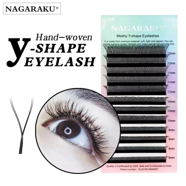 NAGARAKU YY Shape Hand Woven Premium Eyelashes Extension