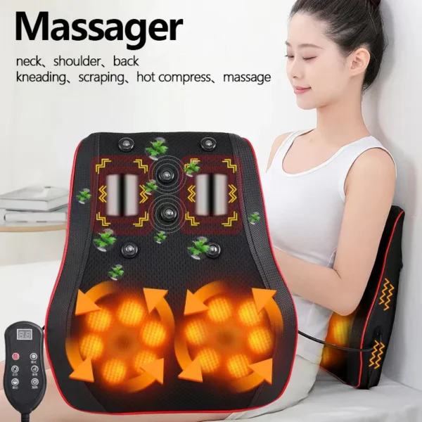 Portable Neck Waist Massager Electric Muscle Heating Relaxation Massager Whole Body Massage To Relieve Muscle Soreness Vehicular