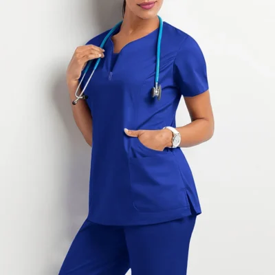 Surgical-Uniforms-Woman-Scrub-Set-Medical-Nurse-Beauty-Salon-Workwear-Clinical-Scrubs-Top-Pant-Spa-Doctor-1