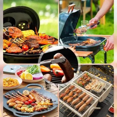 BBQ-Sausage-Turning-Tongs-High-Temperature-Resistance-Metal-Barbecue-Hot-Dog-Flipping-Clip-BBQ-Tools-Multipurpose-4