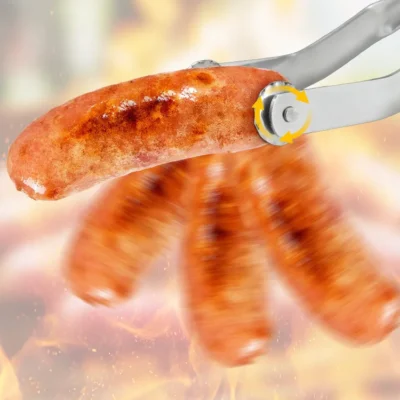 BBQ-Sausage-Turning-Tongs-High-Temperature-Resistance-Metal-Barbecue-Hot-Dog-Flipping-Clip-BBQ-Tools-Multipurpose-5