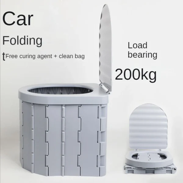 Portable Folding Toilet Car Commode Potty Car Toilets Camping Toilet Travel Bucket Toilet Seat Camping Hiking Long Trip