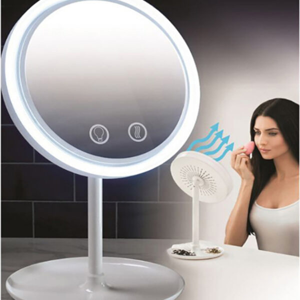 Fan LED Light Makeup Mirror